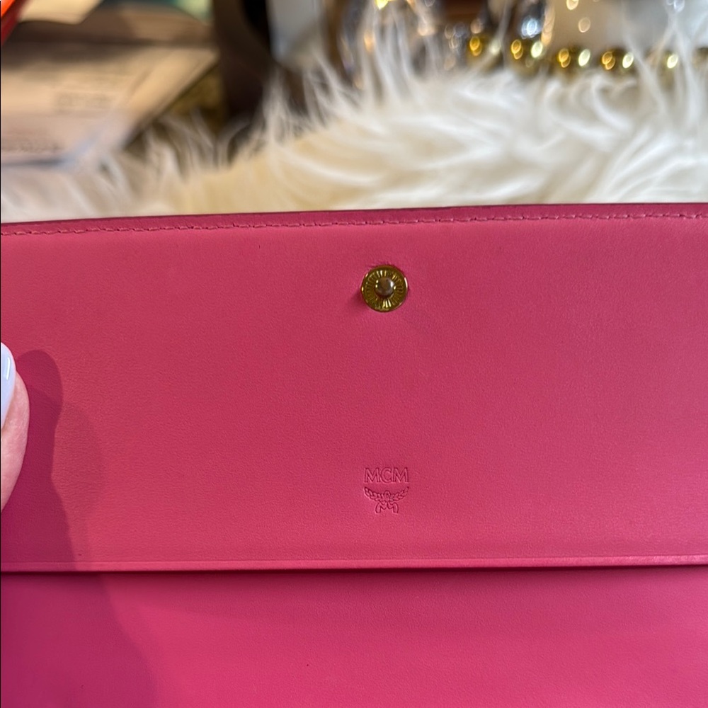 MCM Wallet Pink Women's - Picture 5 of 10